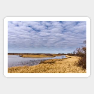 Sand Creek at Salt Plains National Wildlife Refuge by Debra Martz Sticker